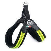 Produktbild von Tre Ponti Easy Fit Soft Mesh Fluo POP Hundegeschirr Gelb mit Click-Verschluss 53-60 cm für kleine Rassen
