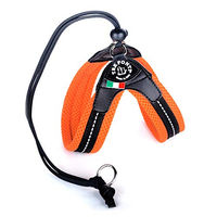 Produktbild von Tre Ponti Easy Fit Soft Mesh Hundegeschirr mit Kordelzug und reflektierender Naht rot Größe M