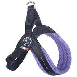 Tre Ponti Easy Fit Soft Mesh Hundegeschirr mit verstellbarem Bauchgurt Lila Größe 3 für kleine Rassen – Bild 1 von 3