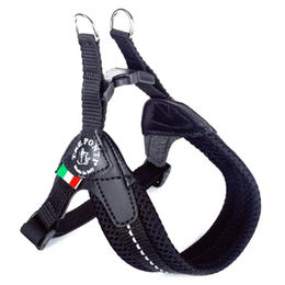 Tre Ponti Easy Fit Soft Mesh Hundegeschirr Schwarz Größe 1 mit verstellbarem Bauchgurt und Click-Verschluss – Bild 1 von 2