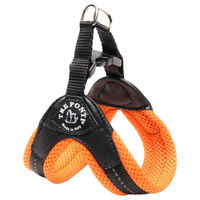 Produktbild von Tre Ponti Easy Fit Soft Mesh Sportgeschirr für kleine Hunde mit Click-Verschluss Orange Größe 1