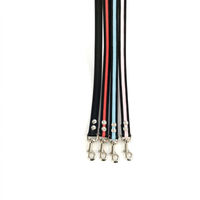 Produktbild von Tre Ponti Führleine EASY für kleine Hunde aus Nylon mit schwarzem Stoffrand in Rot 110 cm