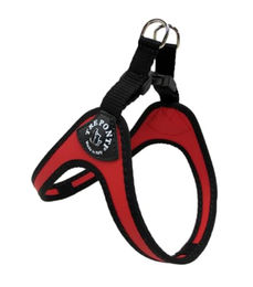 Tre Ponti Hundegeschirr Easy Fit Classic aus Nylon in Rot mit schwarzem Rand und Click-Verschluss Größe Mini – Bild 1 von 2