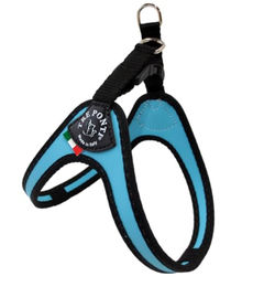 Tre Ponti Hundegeschirr Easy Fit Classic aus Nylon mit Click-Verschluss Hellblau Schwarz – Bild 1 von 2