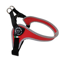 Produktbild von Tre Ponti Hundegeschirr Easy Fit Classic Rosa mit schwarzem Rand verstellbarer Bauchgurt 33-37 cm