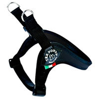 Produktbild von Tre Ponti Hundegeschirr Easy Fit Classic Schwarz mit verstellbarem Bauchgurt und Click-Verschluss 29-33 cm für bis zu 4 kg