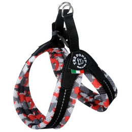 Tre Ponti Hundegeschirr Easy Fit Soft Mesh mit Click Verschluss aus Polyester in Rot Bunt Gr 3.5 für kleine Rassen – Bild 1 von 9
