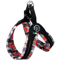 Produktbild von Tre Ponti Hundegeschirr Easy Fit Soft Mesh mit Click Verschluss aus Polyester in Rot Bunt Gr 3.5 für kleine Rassen