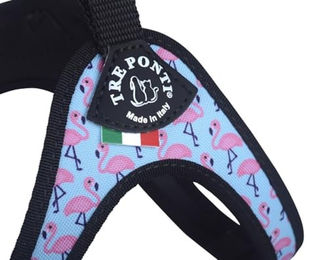 Tre Ponti Hundegeschirr Easy Fit Vibes Avocado Flamingo mit Click-Verschluss Farbe Flamingo Größe 3 42-46cm bis 7kg – Bild 1 von 2