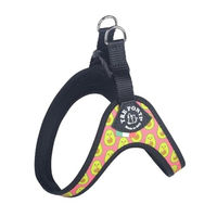 Produktbild von Tre Ponti Hundegeschirr Easy Fit Vibes Avocado Flamingo mit Click-Verschluss Farbe Grün Größe 33-37cm
