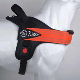 Tre Ponti Hundegeschirr Flash Orange mit reflektierendem Rücken aus Nylon Größe L – Bild 1 von 3