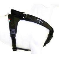 Produktbild von Tre Ponti Hundegeschirr Potenza Schwarz mit Stoffrand 50-65 cm für mittlere Rassen