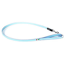 Produktbild von Tre Ponti Hundeleine Easy aus Nylon mit reflektierendem Rand Hellblau 110 cm