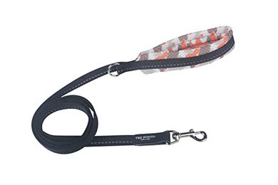 Produktbild von Tre Ponti Hundeleine für kleine Hunde mit Netzstoff-Griff in Orange 130 cm - 130 cm