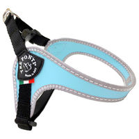 Produktbild von Tre Ponti RP250 Easy Fit Classic Hundegeschirr aus Nylon mit verstellbarem Bauchgurt und reflektierendem Rand in Blau