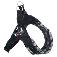 Produktbild von Tre Ponti RR200 Easy Fit Soft Mesh Hundegeschirr Camouflage Grau mit verstellbarem Bauchgurt und Click-Verschluss