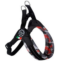 Produktbild von Tre Ponti RR200 Easy Fit Soft Mesh Hundegeschirr Camouflage Rot Größe S für kleine Hunde wasserabweisend und hypoallergen
