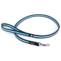 Produktbild von Tre Ponti Serie TP320 EASY Hundeleine mit Stoffrand Hellblau und Schwarz 130cm für kleine Hunde
