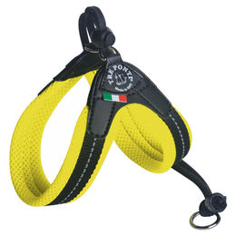 Produktbild von Tre Ponti TF120 Easy Fit Soft Mesh Hundegeschirr mit Kordelzug und reflektierender Naht Neon-Gelb