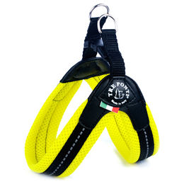 Produktbild von Tre Ponti TF220 Easy Fit Soft Mesh Hundegeschirr aus Nylon mit Click-Verschluss Gelb Größe 1½ für Welpen und Mini Hunde