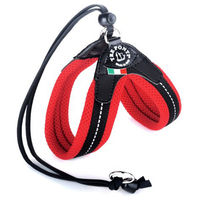 Produktbild von Tre Ponti TP120 Easy Fit Soft Mesh Hundegeschirr mit Kordelzug und reflektierender Naht Rot Mini für Welpen