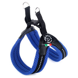 Produktbild von Tre Ponti TP220 Easy Fit Soft Mesh Hundegeschirr mit Click-Verschluss blau Größe 1