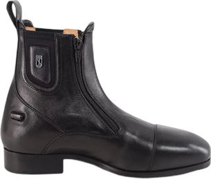 Tredstep Medici II Paddock Reitstiefel aus Leder mit doppeltem Reißverschluss Schwarz Unisex Größe 40 – Bild 1 von 1