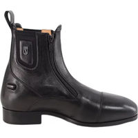 Produktbild von Tredstep Medici II Paddock Reitstiefel aus Leder mit doppeltem Reißverschluss Schwarz Unisex Größe 40
