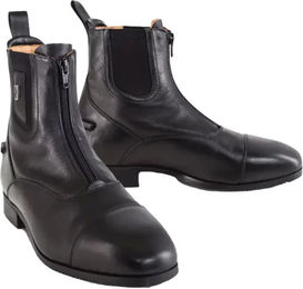 Produktbild von Tredstep Medici II Paddock Reitstiefel aus Leder mit Reißverschluss vorne Schwarz Größe 42