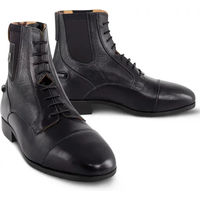 Produktbild von Tredstep Medici II Paddock Reitstiefel aus Leder mit Schnürsenkeln und Reißverschluss Schwarz Größe 40