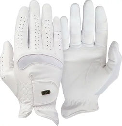 Produktbild von Tredstep Pro Dressurreithandschuhe aus Kunstleder Weiß Unisex Taille 9