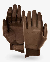 Produktbild von Tredstep Show Hunter Reithandschuhe aus Leder Braun Unisex Taille 6