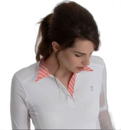 Produktbild von Tredstep Symphony Paris Reitturnierhemd Damen Rosa Weiß Nylon Größe 42/44