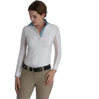 Produktbild von Tredstep Symphony Paris Reitturnierhemd Damen Weiß Blau Nylon Größe 42/44