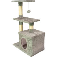 Produktbild von Trekker Kratzbaum Basic Grau 30x50x80 cm mit Höhle, Plattform und Ballspielzeug