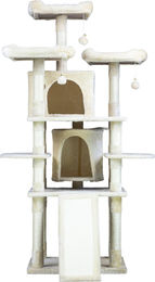Trekker Kratzbaum Tower für Katzen 170 cm Beige aus Spanplatte und Sisal – Bild 1 von 3
