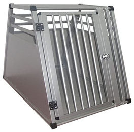 Produktbild von TrendLine Hundetransportbox aus Aluminium 82x65x66cm Silber