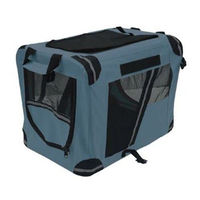 Produktbild von TrendLine Hundetransportbox aus Metall Blau 70 x 52 x 52 cm