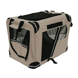 TrendLine Transportbox für Hunde Beige 70 x 52 x 52 cm aus Metall – Bild 1 von 2
