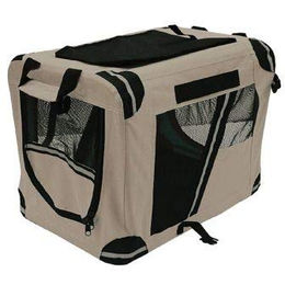 Produktbild von TrendLine Transportbox für Hunde in Beige aus Metall 46 x 41 x 36 cm