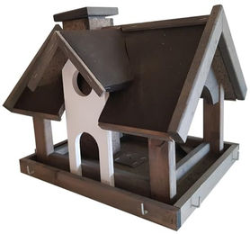 TrendLine Vogelhaus aus Holz mit 3-Bein Ständer 34x33x40 cm – Bild 1 von 2