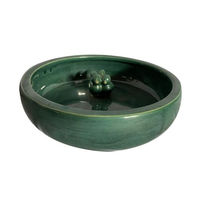 Produktbild von TrendLine Vogeltränke aus Glas grün glasiert 28,5 x 28,5 x 7,5 cm