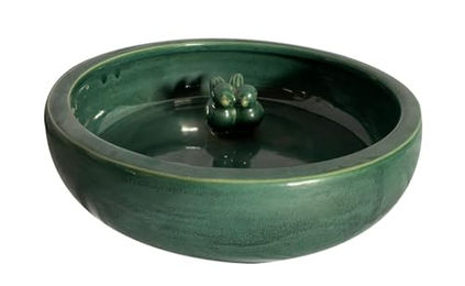 TrendLine Vogeltränke aus Keramik grün glasiert 24 x 24 x 5,5 cm – Bild 1 von 2