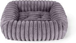 TrendPet Biscuit Cube Hundebett aus Cord Grau Größe L – Bild 1 von 7