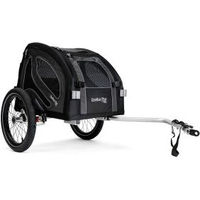 Produktbild von TrendPet DogBus Plus Gefederter Fahrradanhänger für Hunde aus Aluminium in Grau Schwarz