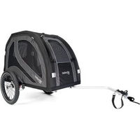 Produktbild von TrendPet DogBus Plus gefederter Fahrradanhänger für Hunde aus Aluminium in Grau Schwarz