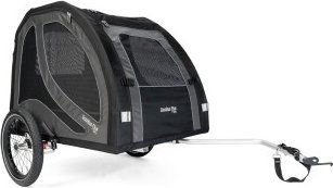 TrendPet DogBus Plus gefederter Fahrradanhänger für Hunde aus Aluminium in Grau Schwarz Größe L – Bild 1 von 3