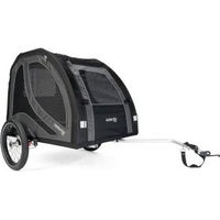 Produktbild von TrendPet DogBus Plus gefederter Fahrradanhänger für Hunde aus Aluminium in Grau Schwarz Größe L