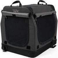 Produktbild von TrendPet Hundebox TPX-Pro XL faltbare Transportbox mit Aluminium Rahmen in Grau (110 x 70 x 75 cm)