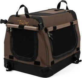 TrendPet Hundebox TPX-Pro XS Faltbare Transportbox mit Aluminium Rahmen in Braun oder Schwarz – Bild 1 von 10
